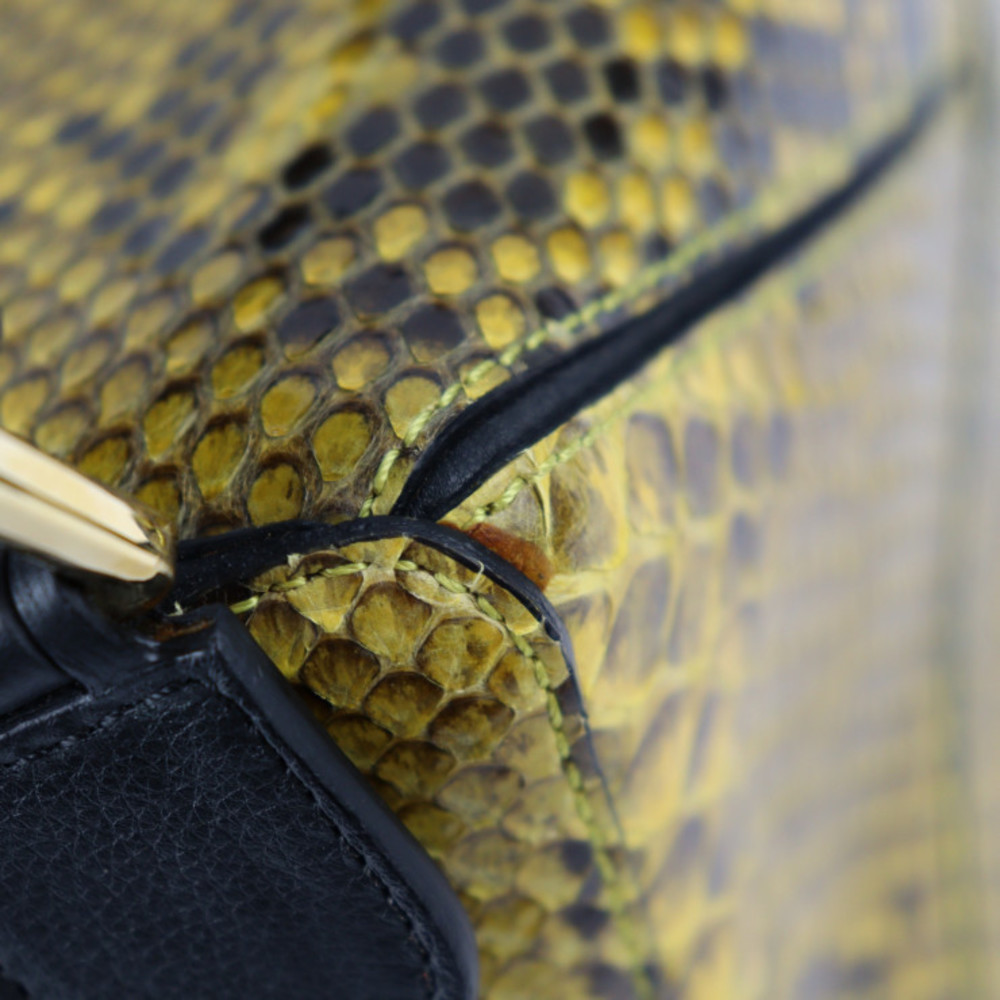 Loewe Puzzle Bag Small Python Leather Shoulder Ba… - image 6